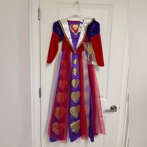 Kids Queen of Hearts Costume -Red, Purple, Gold